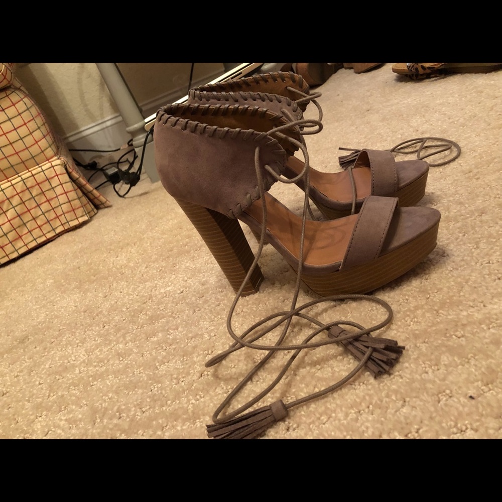 Lace up boutique heels